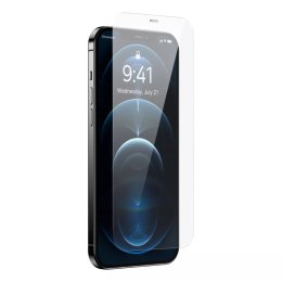 Baseus Baseus 2x szkło hartowane do iPhone 12 Pro / iPhone 12 z osłoną na głośnik + pozycjoner (SGBL060702) (case friendly)
