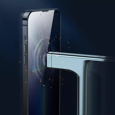 Baseus Baseus 2x szkło hartowane do iPhone 12 Pro / iPhone 12 z osłoną na głośnik + pozycjoner (SGBL060702) (case friendly) Baseus Baseus 2x szkło hartowane do iPhone 12 Pro / iPhone 12 z osłoną na głośnik + pozycjoner (SGBL060702) (case friendly)