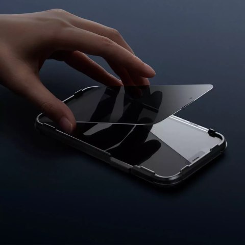 Baseus Baseus 2x szkło hartowane do iPhone 12 Pro / iPhone 12 z osłoną na głośnik + pozycjoner (SGBL060702) (case friendly) Baseus Baseus 2x szkło hartowane do iPhone 12 Pro / iPhone 12 z osłoną na głośnik + pozycjoner (SGBL060702) (case friendly)
