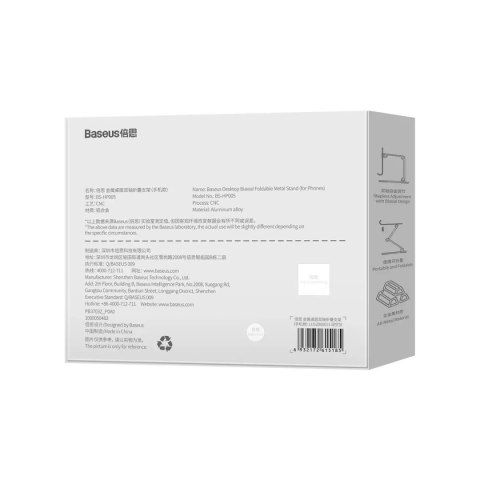Baseus Baseus Desktop Biaxial Foldable podstawka/stojak metalowy do smartfona szary (LUSZ000013) Baseus Baseus Desktop Biaxial Foldable podstawka/stojak metalowy do smartfona szary (LUSZ000013)