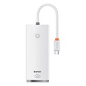 Baseus Baseus Lite Series przejściówka HUB USB Typ C - 4x USB 3.0 25cm biały (WKQX030302)