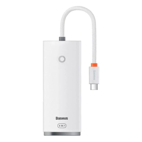 Baseus Baseus Lite Series przejściówka HUB USB Typ C - 4x USB 3.0 25cm biały (WKQX030302) Baseus Baseus Lite Series przejściówka HUB USB Typ C - 4x USB 3.0 25cm biały (WKQX030302)