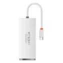 Baseus Baseus Lite Series przejściówka HUB USB Typ C - 4x USB 3.0 25cm biały (WKQX030302)