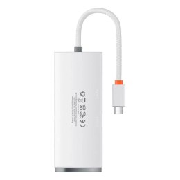 Baseus Baseus Lite Series przejściówka HUB USB Typ C - 4x USB 3.0 25cm biały (WKQX030302)