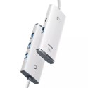 Baseus Baseus Lite Series przejściówka HUB USB Typ C - 4x USB 3.0 25cm biały (WKQX030302)