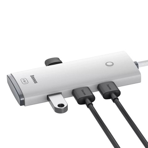Baseus Baseus Lite Series przejściówka HUB USB Typ C - 4x USB 3.0 25cm biały (WKQX030302) Baseus Baseus Lite Series przejściówka HUB USB Typ C - 4x USB 3.0 25cm biały (WKQX030302)