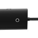 Baseus Hub 4w1 Baseus Lite Series USB-C do 4x USB 3.0 + USB-C, 2m (czarny)
