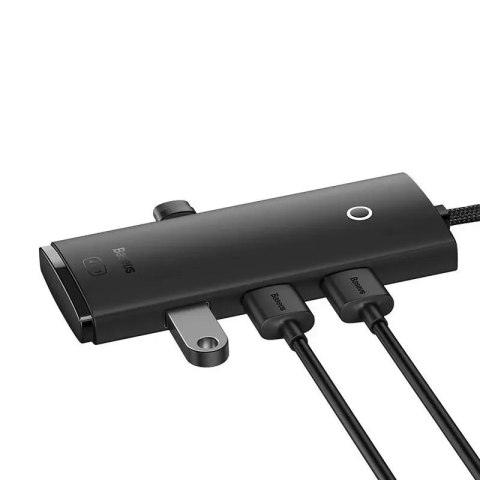 Baseus Hub 4w1 Baseus Lite Series USB-C do 4x USB 3.0 + USB-C, 2m (czarny) Baseus Hub 4w1 Baseus Lite Series USB-C do 4x USB 3.0 + USB-C, 2m (czarny)