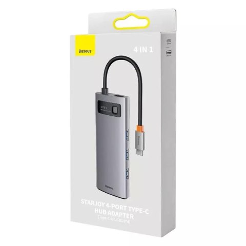 Baseus Hub 4w1 Baseus Metal Gleam Series, USB-C do 4x USB 3.0 Baseus Hub 4w1 Baseus Metal Gleam Series, USB-C do 4x USB 3.0