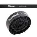 Baseus Taśma rzepowa Baseus organizer kabli przewodów Colourful Circle Velcro Straps 1m Czarny