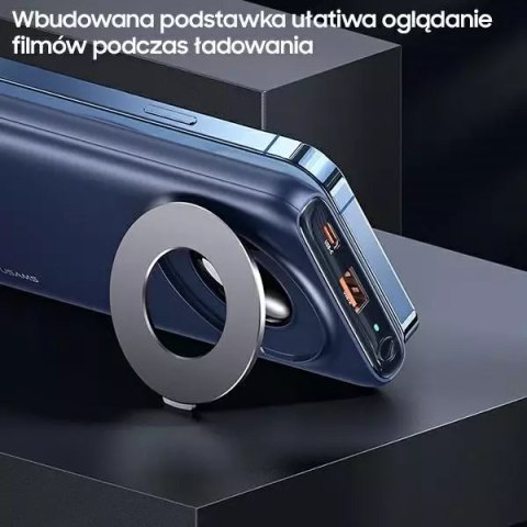 Usams USAMS Powerbank PB62 10000mAh 20W QC3.0+PD Magnetic Wireless Fast Charge nebieski/blue 10KCD17104 (US-CD171) Usams USAMS Powerbank PB62 10000mAh 20W QC3.0+PD Magnetic Wireless Fast Charge nebieski/blue 10KCD17104 (US-CD171)