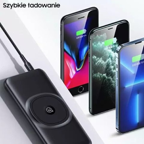 Usams USAMS Powerbank PB62 10000mAh 20W QC3.0+PD Magnetic Wireless Fast Charge nebieski/blue 10KCD17104 (US-CD171) Usams USAMS Powerbank PB62 10000mAh 20W QC3.0+PD Magnetic Wireless Fast Charge nebieski/blue 10KCD17104 (US-CD171)