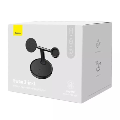 Baseus Ładowarka Indukcyjna Baseus Stojak 3w1 15W MagSafe ( czarna ) Baseus Ładowarka Indukcyjna Baseus Stojak 3w1 15W MagSafe ( czarna )