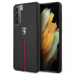 Ferrari Etui na telefon Ferrari Hardcase do Samsung Galaxy S21 Plus czarny/black hardcase Off Track Leather Nylon Stripe