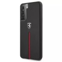 Ferrari Etui na telefon Ferrari Hardcase do Samsung Galaxy S21 Plus czarny/black hardcase Off Track Leather Nylon Stripe