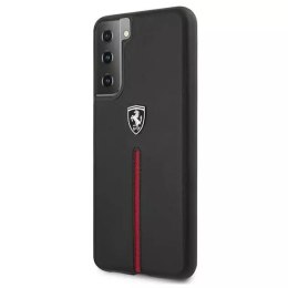 Ferrari Etui na telefon Ferrari Hardcase do Samsung Galaxy S21 Plus czarny/black hardcase Off Track Leather Nylon Stripe