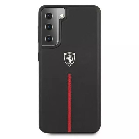 Ferrari Etui na telefon Ferrari Hardcase do Samsung Galaxy S21 Plus czarny/black hardcase Off Track Leather Nylon Stripe Ferrari Etui na telefon Ferrari Hardcase do Samsung Galaxy S21 Plus czarny/black hardcase Off Track Leather Nylon Stripe