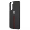 Ferrari Etui na telefon Ferrari Hardcase do Samsung Galaxy S21 Plus czarny/black hardcase Off Track Leather Nylon Stripe