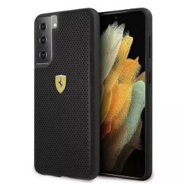 Ferrari Etui na telefon Ferrari Hardcase do Samsung Galaxy S21 Plus czarny/black hardcase On Track Perforated