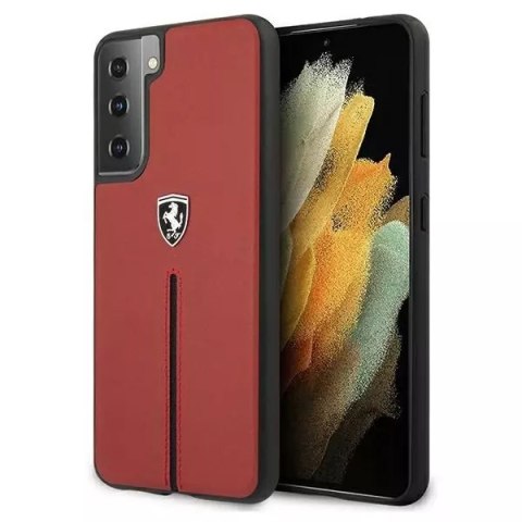 Ferrari Etui na telefon Ferrari Hardcase do Samsung Galaxy S21 Plus czerwony/red hardcase Off Track Leather Nylon Stripe Ferrari Etui na telefon Ferrari Hardcase do Samsung Galaxy S21 Plus czerwony/red hardcase Off Track Leather Nylon Stripe