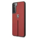 Ferrari Etui na telefon Ferrari Hardcase do Samsung Galaxy S21 Plus czerwony/red hardcase Off Track Leather Nylon Stripe