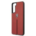 Ferrari Etui na telefon Ferrari Hardcase do Samsung Galaxy S21 Plus czerwony/red hardcase Off Track Leather Nylon Stripe