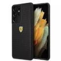 Ferrari Etui na telefon Ferrari Hardcase do Samsung Galaxy S21 Ultra czarny/black hardcase On Track Perforated