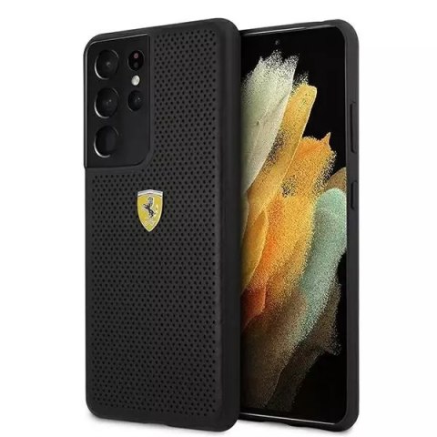 Ferrari Etui na telefon Ferrari Hardcase do Samsung Galaxy S21 Ultra czarny/black hardcase On Track Perforated Ferrari Etui na telefon Ferrari Hardcase do Samsung Galaxy S21 Ultra czarny/black hardcase On Track Perforated
