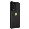 Ferrari Etui na telefon Ferrari Hardcase do Samsung Galaxy S21 Ultra czarny/black hardcase On Track Perforated