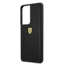 Ferrari Etui na telefon Ferrari Hardcase do Samsung Galaxy S21 Ultra czarny/black hardcase On Track Perforated