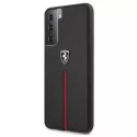Ferrari Etui na telefon Ferrari Hardcase do Samsung Galaxy S21 czarny/black hardcase Off Track Leather Nylon Stripe