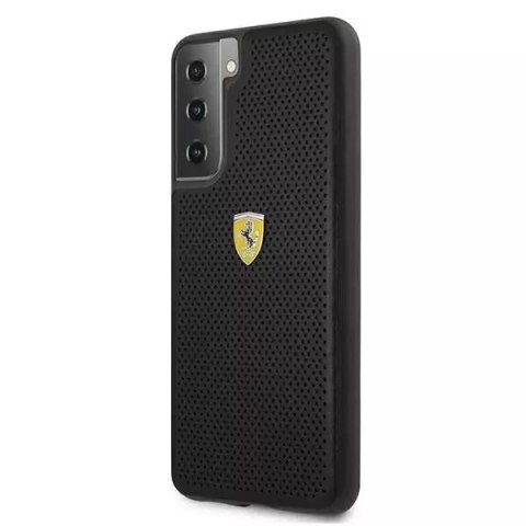 Ferrari Etui na telefon Ferrari Hardcase do Samsung Galaxy S21 czarny/black hardcase On Track Perforated Ferrari Etui na telefon Ferrari Hardcase do Samsung Galaxy S21 czarny/black hardcase On Track Perforated