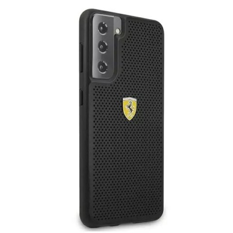 Ferrari Etui na telefon Ferrari Hardcase do Samsung Galaxy S21 czarny/black hardcase On Track Perforated Ferrari Etui na telefon Ferrari Hardcase do Samsung Galaxy S21 czarny/black hardcase On Track Perforated