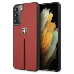 Ferrari Etui na telefon Ferrari Hardcase do Samsung Galaxy S21 czerwony/red hardcase Off Track Leather Nylon Stripe