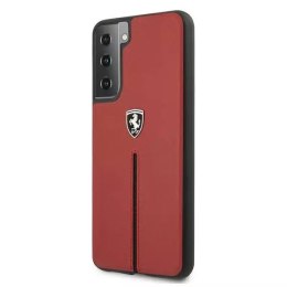 Ferrari Etui na telefon Ferrari Hardcase do Samsung Galaxy S21 czerwony/red hardcase Off Track Leather Nylon Stripe