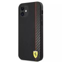 Ferrari Etui na telefon Ferrari iPhone 12 mini 5,4" czarny/black hardcase On Track Carbon Stripe