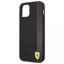 Ferrari Etui na telefon Ferrari iPhone 12 mini 5,4" czarny/black hardcase On Track Carbon Stripe