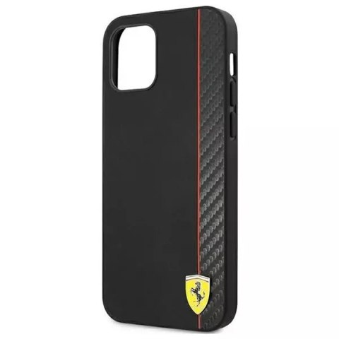 Ferrari Etui na telefon Ferrari iPhone 12 mini 5,4" czarny/black hardcase On Track Carbon Stripe Ferrari Etui na telefon Ferrari iPhone 12 mini 5,4" czarny/black hardcase On Track Carbon Stripe