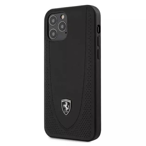 Ferrari Etui na telefon Ferrari iPhone 12/12 Pro 6,1" czarny/black hardcase Off Track Perforated Ferrari Etui na telefon Ferrari iPhone 12/12 Pro 6,1" czarny/black hardcase Off Track Perforated