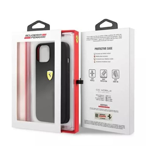 Ferrari Etui na telefon Ferrari iPhone 13 6,1" czarny/black hardcase Silicone Ferrari Etui na telefon Ferrari iPhone 13 6,1" czarny/black hardcase Silicone