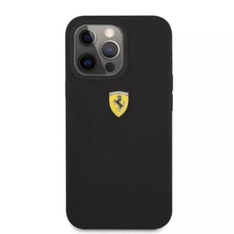 Ferrari Etui na telefon Ferrari iPhone 13 Pro Max 6,7" czarny/black hardcase Silicone MagSafe Ferrari Etui na telefon Ferrari iPhone 13 Pro Max 6,7" czarny/black hardcase Silicone MagSafe