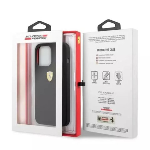 Ferrari Etui na telefon Ferrari iPhone 13 Pro Max 6,7" czarny/black hardcase Silicone MagSafe Ferrari Etui na telefon Ferrari iPhone 13 Pro Max 6,7" czarny/black hardcase Silicone MagSafe