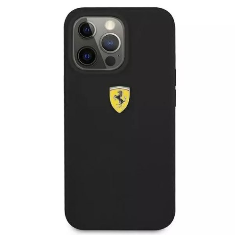Ferrari Etui na telefon Ferrari iPhone 13 Pro Max 6,7" czarny/black hardcase Silicone Ferrari Etui na telefon Ferrari iPhone 13 Pro Max 6,7" czarny/black hardcase Silicone