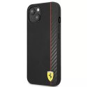 Ferrari Etui na telefon Ferrari iPhone 13 mini 5,4" czarny/black hardcase On Track Carbon Stripe