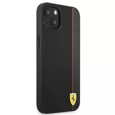 Ferrari Etui na telefon Ferrari iPhone 13 mini 5,4" czarny/black hardcase On Track Carbon Stripe Ferrari Etui na telefon Ferrari iPhone 13 mini 5,4" czarny/black hardcase On Track Carbon Stripe