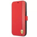 Ferrari Etui na telefon Ferrari iPhone 13 mini 5,4" czerwony/red book On Track Carbon Stripe