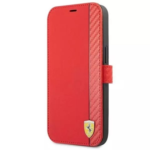 Ferrari Etui na telefon Ferrari iPhone 13 mini 5,4" czerwony/red book On Track Carbon Stripe Ferrari Etui na telefon Ferrari iPhone 13 mini 5,4" czerwony/red book On Track Carbon Stripe