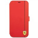 Ferrari Etui na telefon Ferrari iPhone 13 mini 5,4" czerwony/red book On Track Carbon Stripe