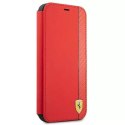 Ferrari Etui na telefon Ferrari iPhone 13 mini 5,4" czerwony/red book On Track Carbon Stripe