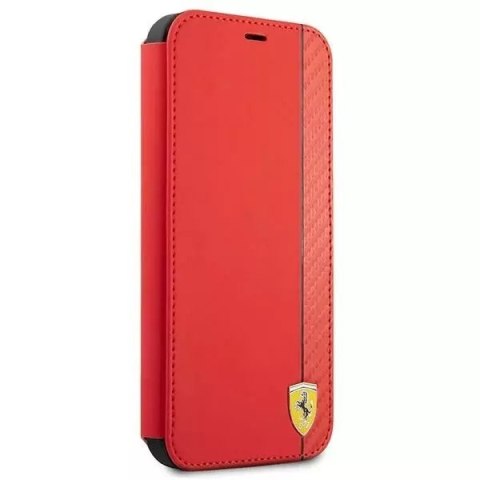 Ferrari Etui na telefon Ferrari iPhone 13 mini 5,4" czerwony/red book On Track Carbon Stripe Ferrari Etui na telefon Ferrari iPhone 13 mini 5,4" czerwony/red book On Track Carbon Stripe